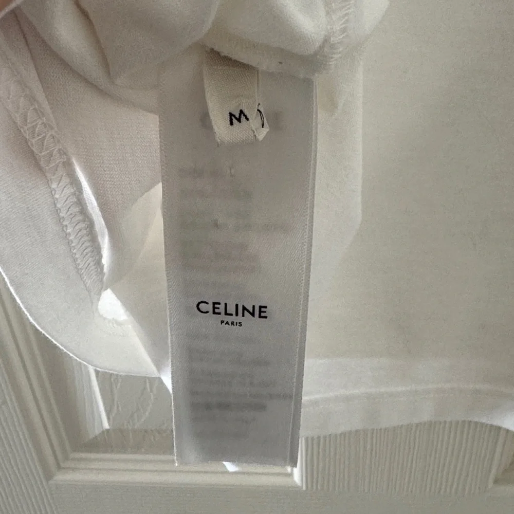 Celine Black Logo White Tee - Picture 3 of 4